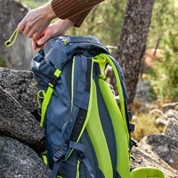 Hiking backpack Adjustable padded, breathable shoulder straps and waist belt